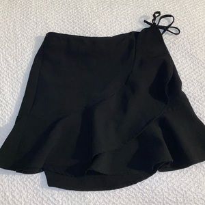 Black mini skirt